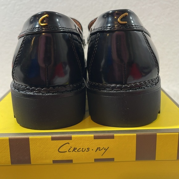 Circus NY by Sam Edelman Deana Platform Lug Sole Loafer Black & Gold Sz 9.5 NEW - Picture 6 of 16